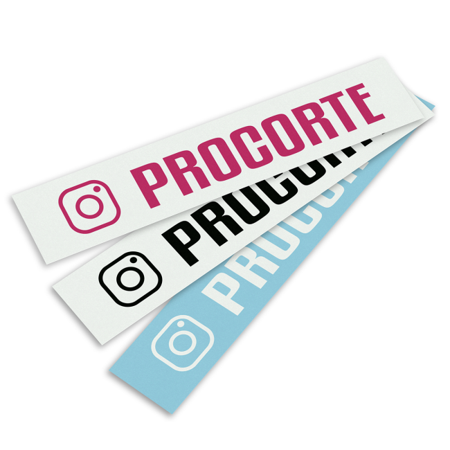 Naklejka z Twoją nazwą i logo Instagram - 30 cm